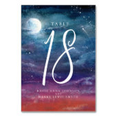 Unter den Sternen Nachtmond blaue Orangenkunst Hoc Tischnummer (Vorderseite)