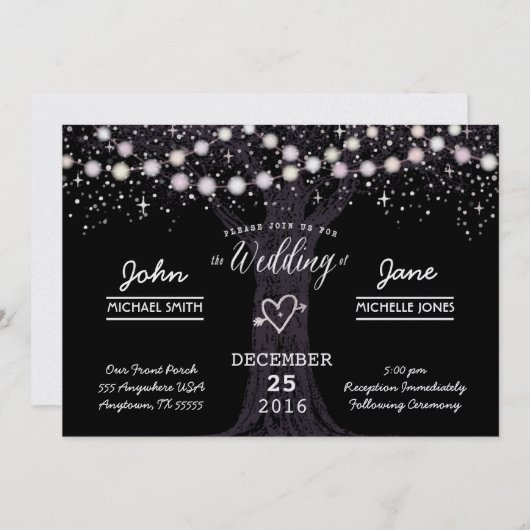 Unter den Sternen: Perlen-Schimmer, Umschläge Einladung (Vorne/Hinten)