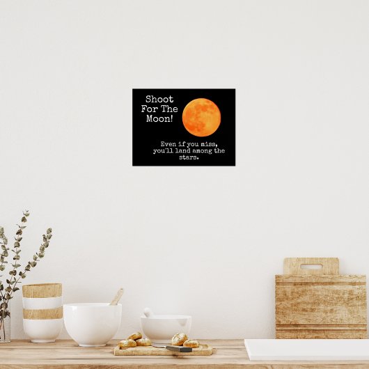 Unter den Sternen - Poster Zitat - Druck (Küche)