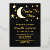 Unter den Sternen Quinceañera Folieneinladung (Vorderseite)