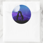 Unter den Sternen Runder Aufkleber (Tasche)