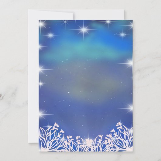 Unter den Sternen Sky Sepia American Wedding Einladung (Rückseite)