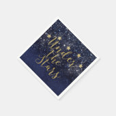 Unter den Sternen Starry Night Gold Blue Prom Part Serviette (Ecke)