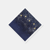 Unter den Sternen Starry Night Gold Blue Prom Part Serviette (Ecke)