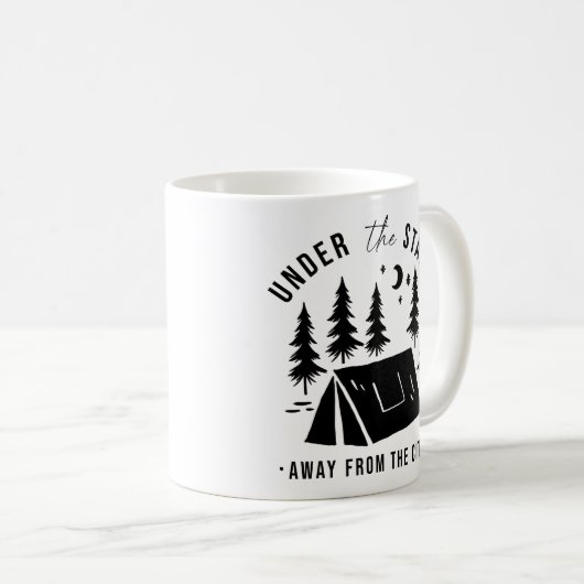 Unter den Sternen von der Stadt entfernt Kaffeetasse (VorderseiteRechts)