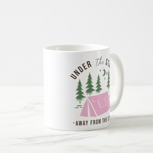 Unter den Sternen von der Stadt entfernt Kaffeetasse (VorderseiteRechts)