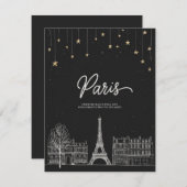 Unter den Sternen von Paris Einladung (Vorne/Hinten)