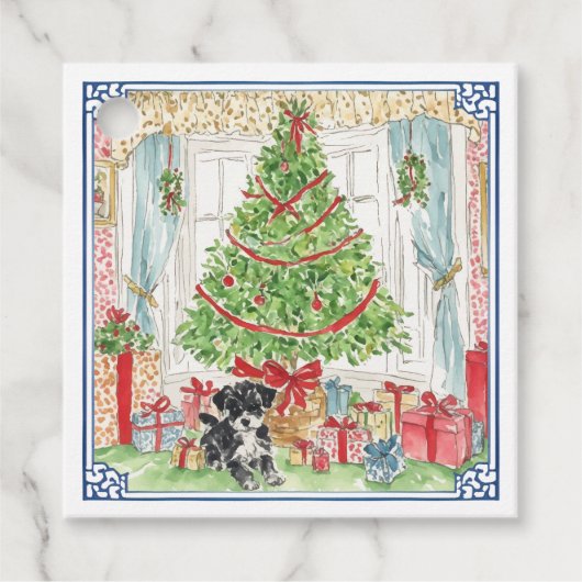 Unter den Weihnachtsbaum-Gift-Tags Geschenkanhänger (Vorderseite)