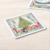 Unter den Weihnachtsbaum-Untersetzer Rechteckiger Pappuntersetzer (angewinkelt)