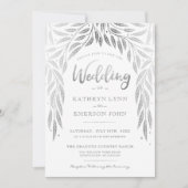 Unter den Willows Hochzeitsfeiern Imitate Silver Einladung (Vorderseite)