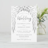 Unter den Willows Hochzeitsfeiern Imitate Silver Einladung (Stehend Vorderseite)