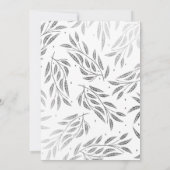 Unter den Willows Hochzeitsfeiern Imitate Silver Einladung (Rückseite)