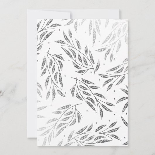 Unter den Willows Hochzeitsfeiern Imitate Silver Einladung (Rückseite)