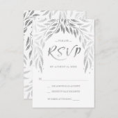 Unter den Willows Wedding RSVP Imitate Silver (Vorne/Hinten)