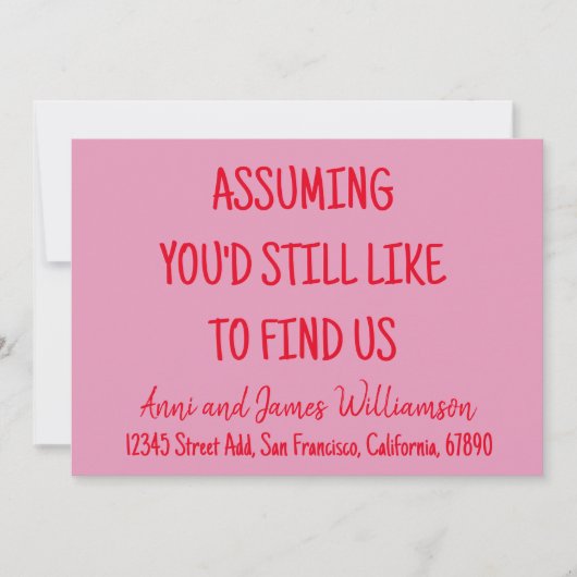 Unter der Annahme, dass Sie uns noch immer lustig  Ankündigung (Vorderseite)