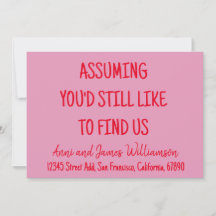 Unter der Annahme, dass Sie uns noch immer lustig