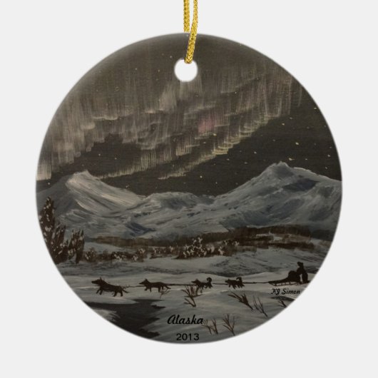 Unter der Aurora-Verzierung Keramik Ornament (Vorne)