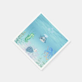 Unter der Babydusche des Ozeans Serviette (Ecke)