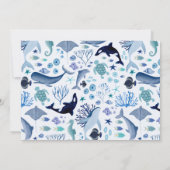 Unter der Blue Ahoy ist eine Baby-Dusche Einladung (Rückseite)