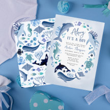 Unter der Blue Ahoy ist eine Baby-Dusche