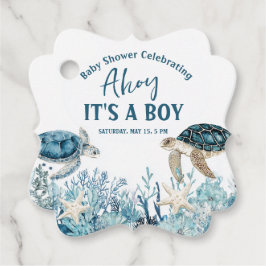 Unter der Blue Ahoy ist eine Baby-Dusche Geschenkanhänger
