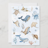 Unter der Blue Boy Baby Dusche Einladung (Rückseite)