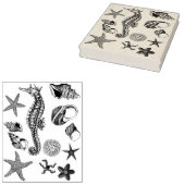 Unter der Briefmarke aus Meereskautschuk Gummistempel (Stempel)