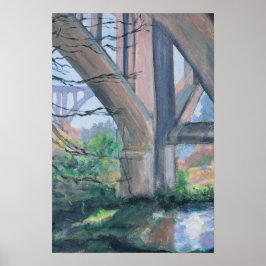 Unter der Brücke Arroyo Seco Pasadena Poster