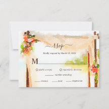 Unter der Chuppah Wedding RSVP-Karte