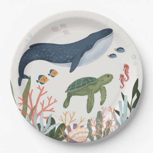 Unter der Decke des Babyduschtischs Pappteller (Vorderseite)