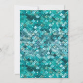 Unter der dunklen Aquamarinen Meerjungfrau Gold Qu Einladung (Rückseite)