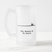 Unter der Ehre ist es zu dienen Mattglas Bierglas (Links)