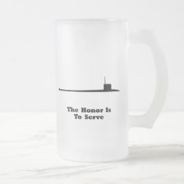 Unter der Ehre ist es zu dienen Mattglas Bierglas