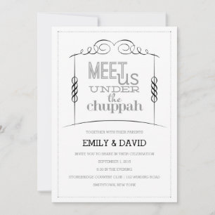 Unter der Einladung der jüdischen Hochzeit von Chu