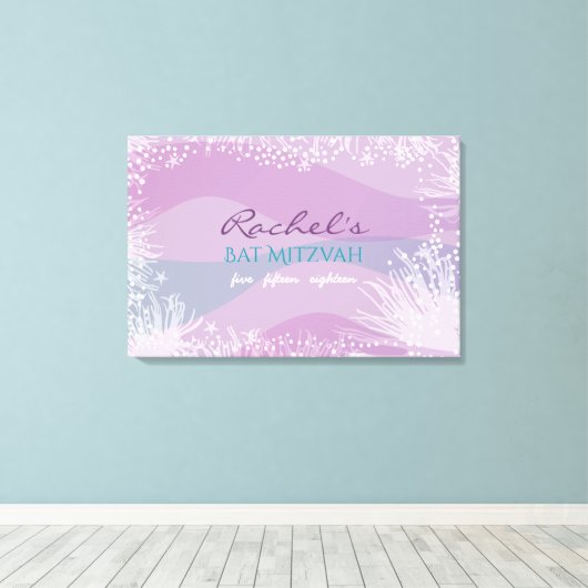 UNTER DER EINLADUNG VON Bar Mitzvah ÜBER DAS MEER Leinwanddruck (Insitu (Holzboden))