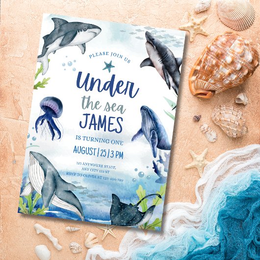 Unter der Einladung zum Geburtstag des Meeres