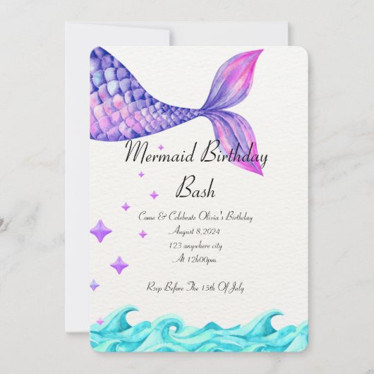 UNTER DER ERSTEN EINLADUNG FÜR MÄDCHEN (Vorderseite)