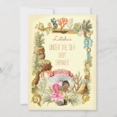 Unter der ethnischen Meerjungfrau Princess Babydus Einladung (Vorderseite)