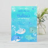 Unter der Geburtstagsfeier des Meeres Einladung (Stehend Vorderseite)