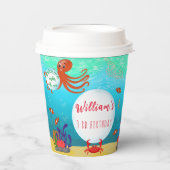 Unter der Geburtstagspartei des Kindes Pappbecher (Vorderseite)