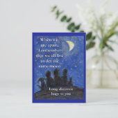 Unter der gleichen Moon Art Postkarte (Stehend Vorderseite)