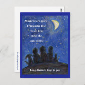 Unter der gleichen Moon Art Postkarte (Vorne/Hinten)