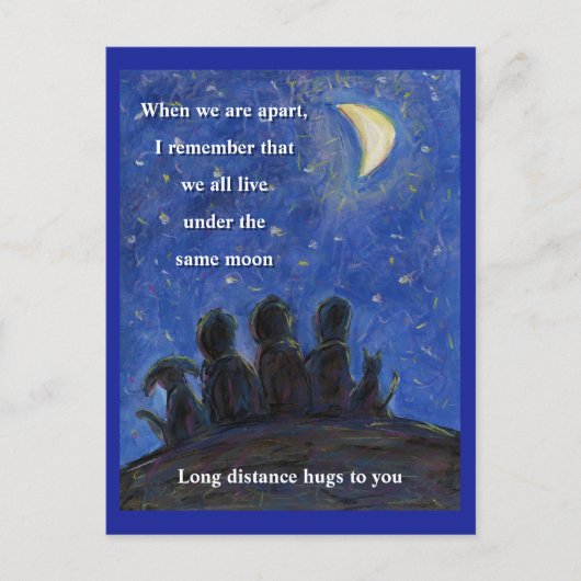 Unter der gleichen Moon Art Postkarte (Vorderseite)