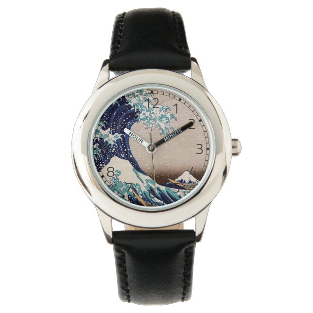 Unter der großen Welle vor Kanagawa Armbanduhr (Vorderseite)