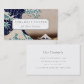 Unter der großen Welle weg von Kanagawa Visitenkarte (Vorne/Hinten)