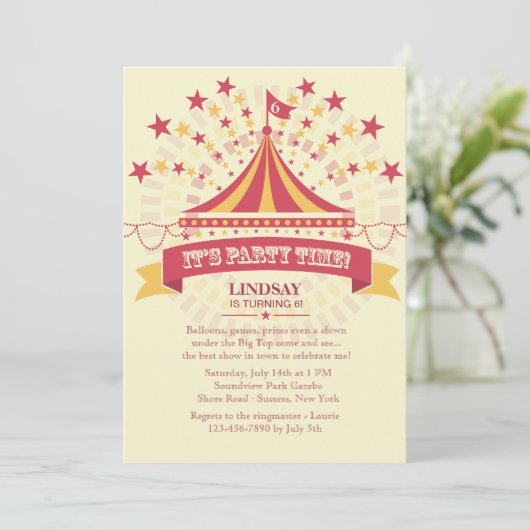 Unter der großen Zelt-Einladung Einladung (Stehend Vorderseite)