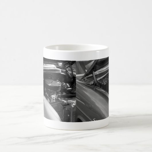Unter der Hood-Graustufen-Tasse Kaffeetasse (Mittel)