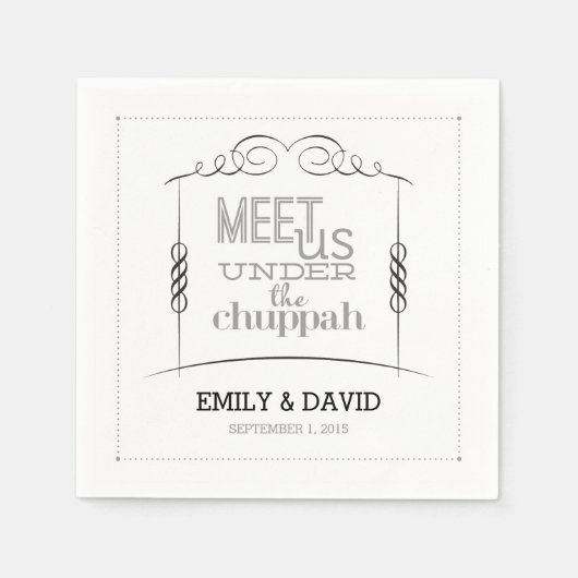Unter der jüdischen Hochzeit von Chuppah Napkins Serviette (Vorderseite)