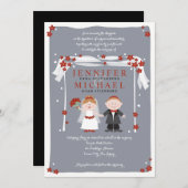 UNTER DER Jüdischen Hochzeitseinladung DER CHUPPAH Einladung (Vorne/Hinten)