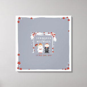 UNTER DER Jüdischen Hochzeitsplattform CHUPPAH Leinwanddruck